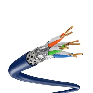 High Speed 23AWG Solid Copper Cat8 Network Double Shielded 2000MHz Industrial Ethernet Cable Cat8