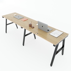 Table d'appoint minimaliste 2 pièces Aconcept HBAC040 240x60cm en contreplaqué mélaminé avec pieds en fer pour chambre à coucher - Product Image 1