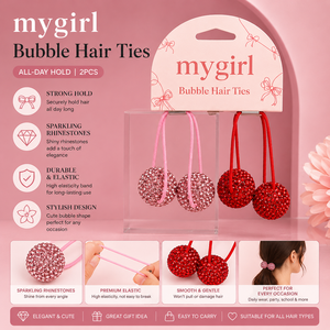Nouvelle version coréenne : Élastiques à cheveux brillants en strass, noués, en forme de boule, pour femmes - Product Image 1
