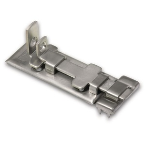 เหล็กกล้าไร้สนิม BURG-WCHTER แบบมีปลอกหุ้ม ขนาด 100 มม. ยาว 39 มม. กว้าง 10 มม. เส้นผ่านศูนย์กลางรูร้อยสาย สำหรับรั้ว ระแนง และประตู - Product Image 1