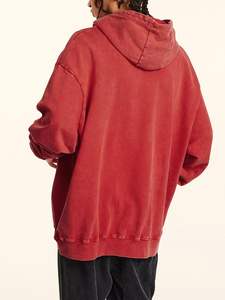 Acid เสื้อมีฮู้ดโอเวอร์ไซส์ของผู้ชาย, เสื้อผ้าแนวสตรีทเข้ารูปผ้าฝ้าย100% ปกมีฮู้ดสีล้วนสำหรับฤดูหนาว - Product Image 3