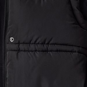 Chaleco largo acolchado negro para mujer, con cremallera completa, ligero, aislante, sin mangas, para uso casual en invierno. - Product Image 5