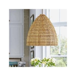 Lámpara de mesa de ratán cónico de mimbre de Vietnam, lámpara de pie de ratán, cubierta de pantalla colgante, luz colgante de ratán de bambú, decoración del jardín del hogar - Product Image 1
