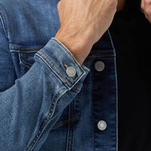 Vestes en jean à col montant de meilleure qualité pour hommes en coton durable fabriqué pour l'hiver en ligne - Product Image 6