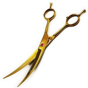 Hair Cutting <b>Shears</b> for Professional OEM Services Stainless Steel Curved Pet Grooming <b>Scissors</b> - Product Image 1