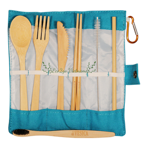 Ensemble de couverts en bambou réutilisables en gros d'usine de haute qualité/ensemble de couverts en fibre de bambou pour bébé par Eco2go - Product Image 1