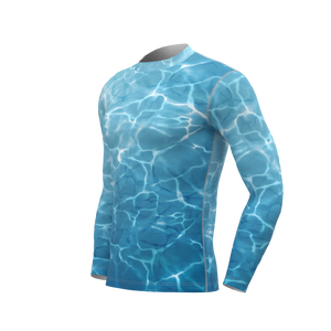 Vêtement de protection contre les éruptions cutanées à manches longues personnalisé OEM à la vente chaude pour hommes, vêtements de BJJ, impression numérique, spandex/polyester, séchage rapide, respirant - Product Image 2