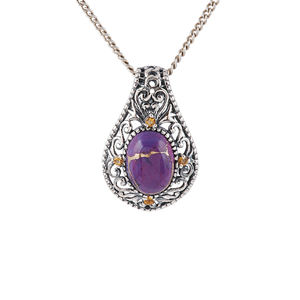 Design de luxe 925 argent sterling topaze bleue multi pierres précieuses pendentifs collier bijoux pour femmes - Product Image 6