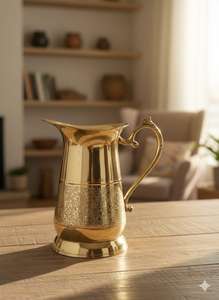 Brass Modern Pitcher Engraving Home Restaurant Hotel Kitchenware <b>Jug</b> 6 Glass <b>Water</b> Gifts Customizable Color Logo Eco-Friendly - Product Image 2