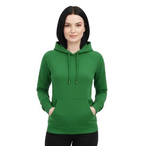 Sudadera con Capucha Premium Primal Green para Mujer, Corte Ajustado, Felpa de Algodón de Alta Calidad, Venta al por Mayor, Estilo Casual Elegante, Sudadera Lisa - Product Image 1