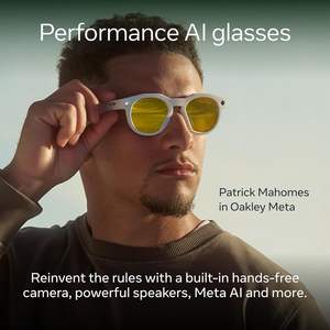 Lunettes intelligentes Oakley Meta HSTN neuves avec navigation AR et GPS, verres transparents - Product Image 3