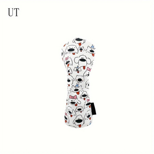 First Fitness Top Ranking Custom PU Leather Sherpa Driver <b>Golf</b> Headcover Barrel Shape with Embroidery High Ranking Head Covers - Product Image 5