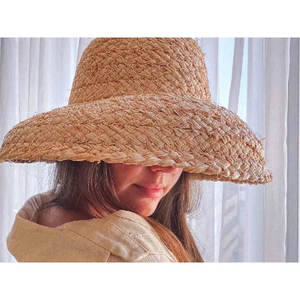 Sombrero de Rafia Tejido a Mano, Estilo Casual para el Verano - Product Image 4