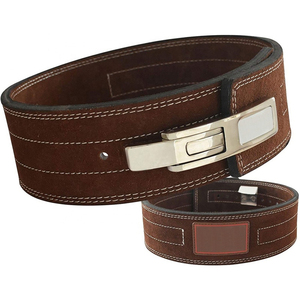 2023 qualité 10mm cuir de vachette Powerlifting levier ceinture 4 pouces de large Gym dos soutien formation Logo personnalisable - Product Image 5