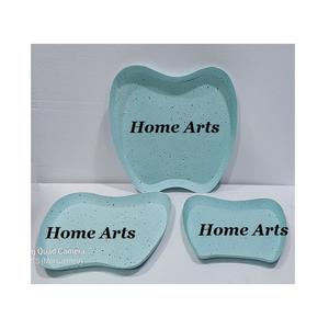 Ensemble de 3 plateaux de service de tailles différentes en fer de haute qualité pour servir des en-cas et des fruits à un prix abordable - Product Image 1