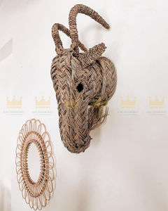 Miroir mural en rotin au design personnalisable pour la décoration intérieure dans la chambre des enfants Meilleure vente - Product Image 2