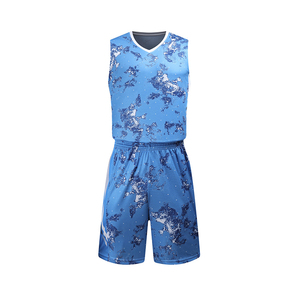 Tenues de basketball personnalisées pour équipes, design imprimé par sublimation, haute qualité, respirantes, séchage rapide, 100% polyester, sans manches - Product Image 1