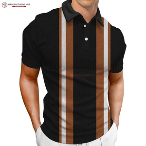 Nouveau best-seller Polo moderne uni et décontracté de golf avec logo personnalisé pour hommes Polo tricoté en coton de grande taille chemise de haute qualité en vente - Product Image 3