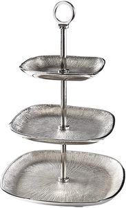 Soporte de pastel de aluminio de diseño de lujo con forma redonda y acabado exquisito para una mesa elegante - Product Image 5