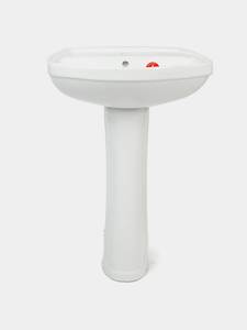 Lavabo sur pied en céramique 830x450x550 Classique Durable Lavabo de salle de bain Taille standard Vente en gros - Product Image 4