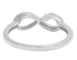 Bague élégante en moissanite style infini pour femme, en argent sterling S925, clarté VVS1-VVS2, sertie à griffes - Bijoux personnalisés pour - Product Image 6