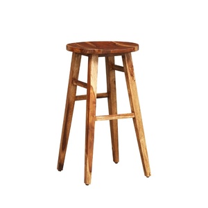 Commercial Furniture Wooden <b>Bar</b> Stools/<b>Bar</b> Stool/High <b>Bar</b> Chair With Foot Rest <b>Step</b> Stool Round Shape Wooden Frame Stool - Product Image 3
