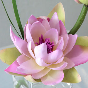 Petite décoration de maison de luxe Grandes plantes de lotus artificielles Fleurs de sol d'intérieur du fabricant Verdure Importation - Product Image 2