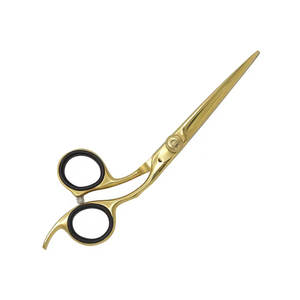 Ciseaux de barbier incurvés et pointus, ciseaux de coiffure, ciseaux de coupe de cheveux incurvés en acier inoxydable pour barbiers - Product Image 1