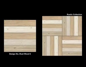 400x400mm Bande de Bois Aspect Porcelaine Céramique 16x16 Numérique Heavy Duty Extérieur Plancher 40x40cm Carreaux de Stationnement pour Pays du Golfe - Product Image 3