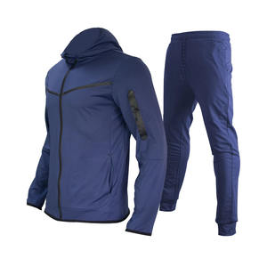 Conjuntos Deportivos Personalizados de Felpa con Capucha y Cremallera, Lavado Ácido, Algodón Resistente, Secado Rápido, Pantalones Deportivos Elásticos, Ligeros, Ajuste Muscular - Product Image 2