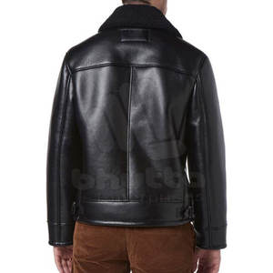 เสื้อแจ็คเก็ตหนังแท้กันน้ำระบายอากาศสำหรับผู้ชายแฟชั่นฤดูหนาว คอตั้ง ปรับแต่งได้ สไตล์ล่าสุด - Product Image 6