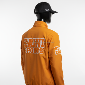 Veste coupe-vent haut de gamme pour femmes, tissu polyester durable 140 GSM, teinte orange, avec logo brodé personnalisé, veste pour femmes - Product Image 5