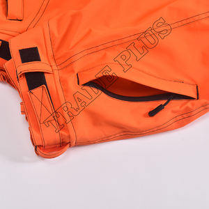 Pantalon Cargo Snowboard Imperméable Orange Haute Visibilité avec Ajusteurs de Ceinture Poches à Fermeture Éclair Sécurisées et Poignets Élastiques - Product Image 4