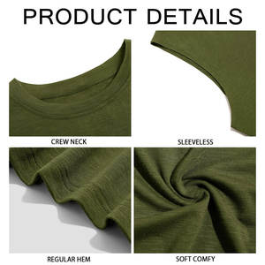 Camiseta sin mangas de gimnasio para hombre, ropa deportiva transpirable de algodón y poliéster, talla grande, superventas, precio de alta calidad - Product Image 2