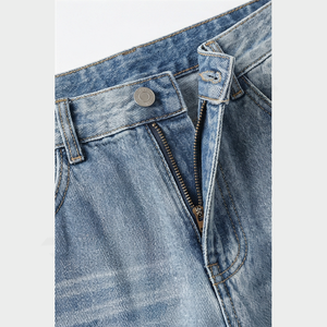 Vente flash : Pantalon en jean décontracté pour homme, printemps-été, design personnalisé, coton léger, imperméable, respirant, mi-élastique, uni - Product Image 4