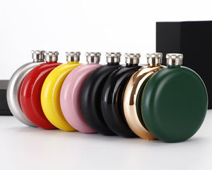 Personalized Five Ounce Pocket-Sized Stainless Steel <b>Hip</b> <b>Flask</b> with Colorful Design Leak-Proof & Eco-Friendly-Perfect Present - Product Image 3