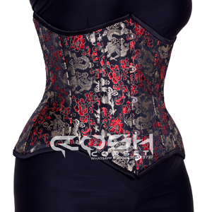 Exquisito corsé de brocado de dragón Steelboned Underbust, vestido de Fitness transpirable, Outfif para entrenamiento de cintura con curvas extremas - Product Image 2