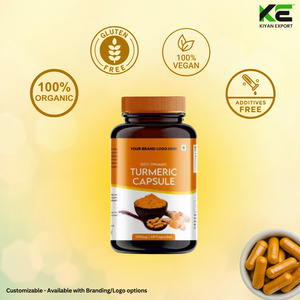 Cápsulas de fórmula de cúrcuma pura certificada GMP, fortificación de la inmunidad diaria, alivio corporal nutritivo, contenedor de plástico para plantas conjuntas - Product Image 4