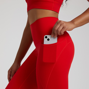 Mallas de Yoga de cintura alta de colores Premium para mujer, pantalones de Fitness sin costuras, entrenamiento, correr, gimnasio, ropa deportiva - Product Image 1