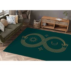 Ouroboros Printed <b>Rug</b>: Twin Flame, Snake Design, Modern, Bedroom, <b>Car</b> Mat,With Pile Soft <b>Rug</b> - Product Image 2