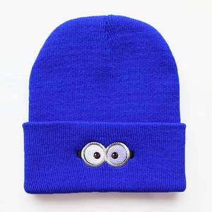 Customizable Stylish 100% Acrylic Adjustable Beanie Cap Cute Eye Embroidery Fashionable Street Style Winter Outdoor Travel Daily - Product Image 4