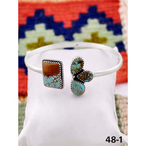 Southwest Handmade #8 Sterling <b>Silver</b> Fashion <b>Cuff</b> <b>Bracelet</b> - Product Image 3