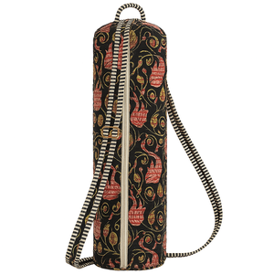 Sac de tapis de yoga indien fait à la main en coton écologique sac de sport spacieux et durable Boho Yoga Carrier avec bandoulière - Product Image 1