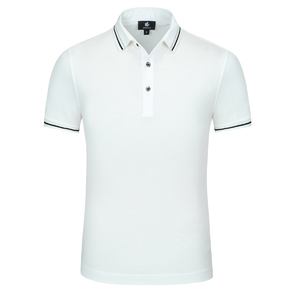 Venta al por mayor de los hombres de negocios de moda camiseta personalizada de verano nueva manga corta para Polo antiarrugas transpirable 'Ice Silk' sólido - Product Image 1