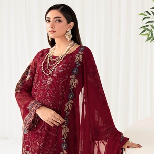 Ramsha rangoon 10ชุดเดรสผ้าชิฟฟ่อน3ชิ้นสำหรับสาวๆชาลวาร์คามเมซ - Product Image 2