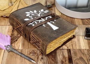 Tamaño A3, diario de ensueño, árbol, vida, cuaderno en espiral, diario de cuero, sillín, caja de costura, embalaje para mamá, marido, regalo de costura - Product Image 2