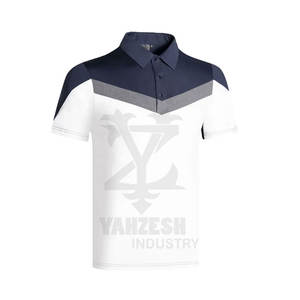 High Quality Custom Men's Polyester Spandex for Polo <b>Shirt</b> <b>Moisture</b> <b>Wicking</b> Knitted Sport Golf <b>Shirt</b> Quality Customizable - Product Image 1
