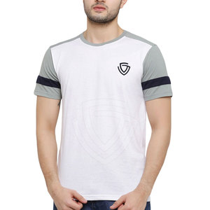 เสื้อยืดคอกลมแขนสั้นระบายอากาศได้ดีแห้งเร็วเสื้อยืดผ้าฝ้าย100% สำหรับผู้ชายโลโก้ OEM ตามสั่ง - Product Image 2