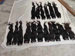 Paquetes de cabello virgen indio sin procesar Fuerza de cabello virgen crudo Cutícula recta alineada del cabello crudo natural del proveedor de la India - Product Image 3