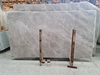 Dalles de marbre gris 2025 de 2 cm, finition polie et brute, pierres naturelles pour murs de fond, comptoirs de salle à manger, extérieur, luxe moderne, tables basses